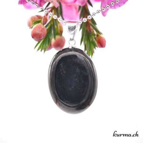 Jais pendentif boucle en argent