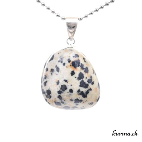 Dalmatian jasper - Aplite 925 silver pendant