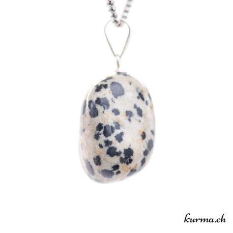 Dalmatian jasper - Aplite 925 silver pendant