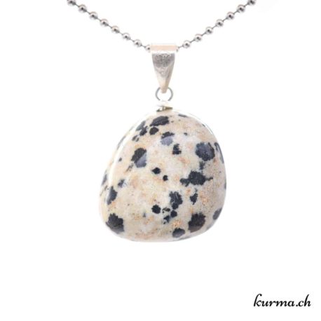 Dalmatian jasper - Aplite 925 silver pendant