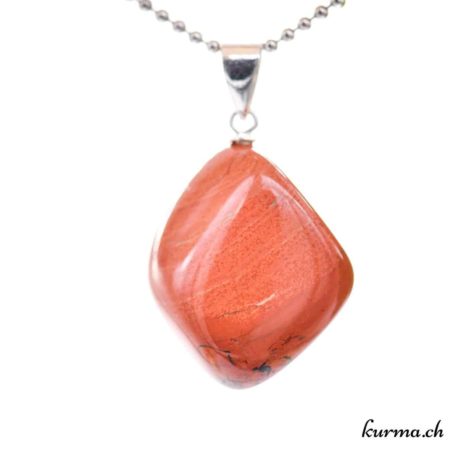 Pendentif Jaspe Rouge avec boucle en argent - N°11676.1-3 disponible dans la boutique en ligne. Kûrma ton magasin de pierres semi-précieuses en Suisse