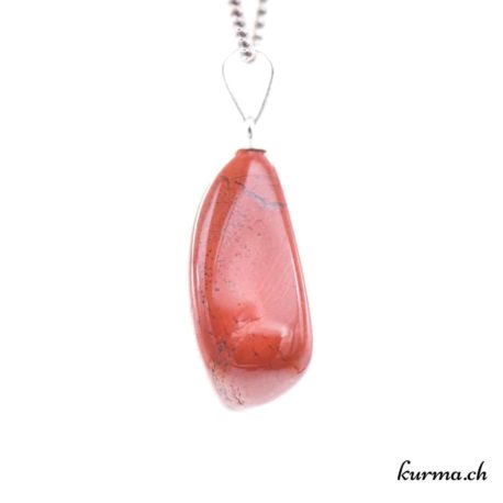 Pendentif Jaspe Rouge avec boucle en argent - N°11676.2-2 disponible dans la boutique en ligne. Kûrma ton magasin de pierres semi-précieuses en Suisse