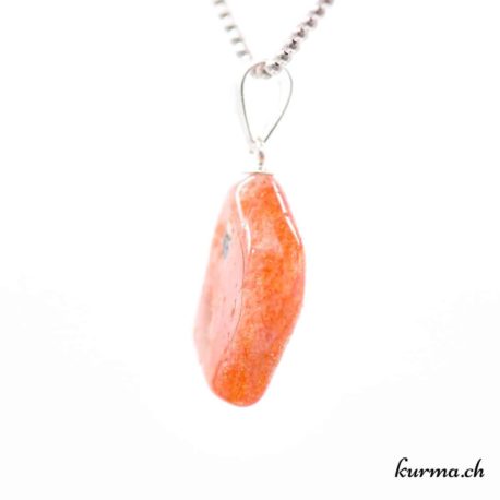 Pendentif Pierre du Soleil avec boucle en argent - N°11714.3-2 disponible dans la boutique en ligne. Kûrma ton magasin de pierres semi-précieuses en Suisse