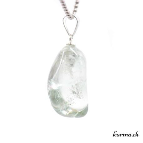 Pendentif Prasiolite - Quartz prase (tr) avec boucle en argent - N°11718.2-2 disponible dans la boutique en ligne. Kûrma ton magasin de pierres semi-précieuses en Suisse