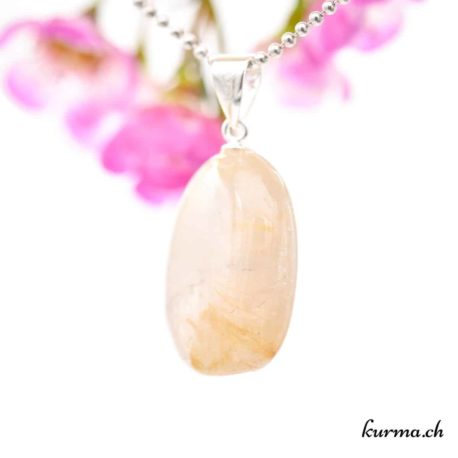Quartz Rutile pendentif boucle en argent