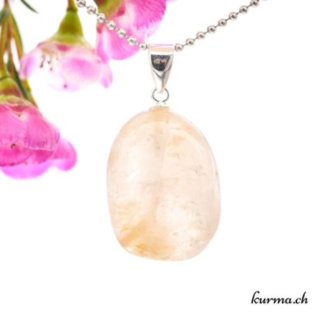 Quartz Rutile pendentif boucle en argent