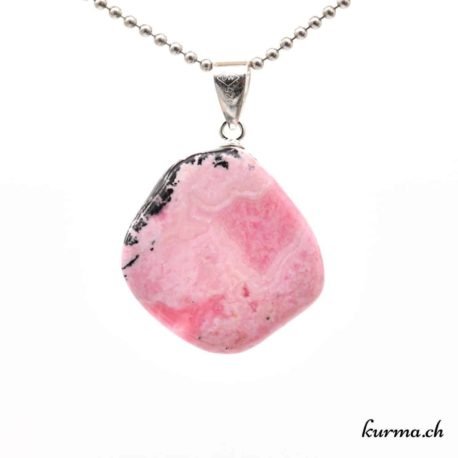 Pendentif Rhodonite Rose avec boucle en argent - N°11736.3-1 disponible dans la boutique en ligne. Kûrma ton magasin de pierres semi-précieuses en Suisse