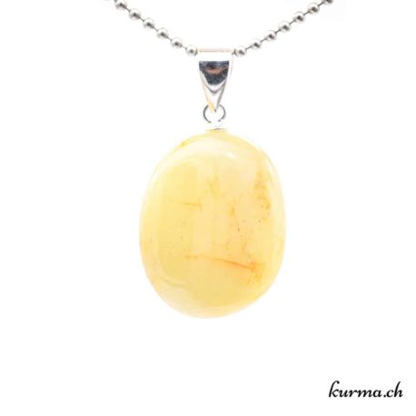 Pendentif Saphir Jaune avec boucle en argent - N°11738.2-1 disponible dans la boutique en ligne. Kûrma ton magasin de pierres semi-précieuses en Suisse