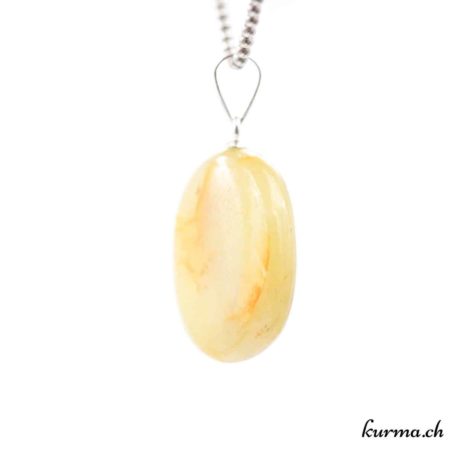 Pendentif Saphir Jaune avec boucle en argent - N°11738.2-2 disponible dans la boutique en ligne. Kûrma ton magasin de pierres semi-précieuses en Suisse