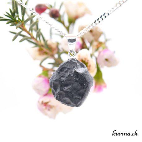 Tectite pendentif boucle en argent