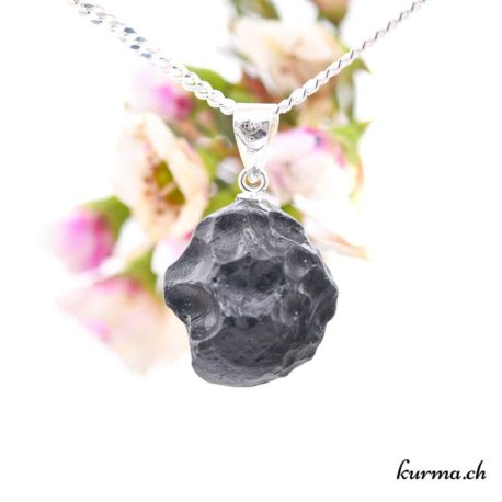 Tectite pendentif boucle en argent