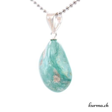 Pendentif Turquoise (Stab) avec boucle en argent - N°11750.2-3 disponible dans la boutique en ligne. Kûrma ton magasin de pierres semi-précieuses en Suisse