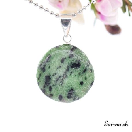 Zoïsite pendentif boucle en argent
