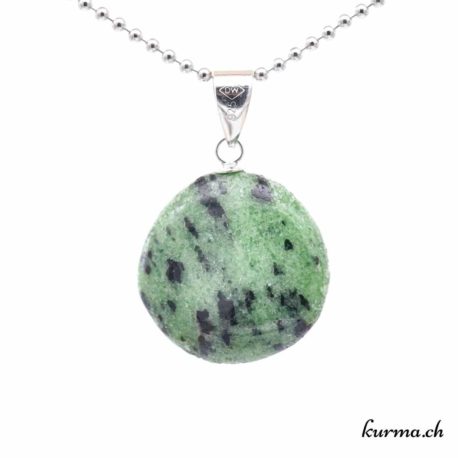 Zoïsite pendentif boucle en argent
