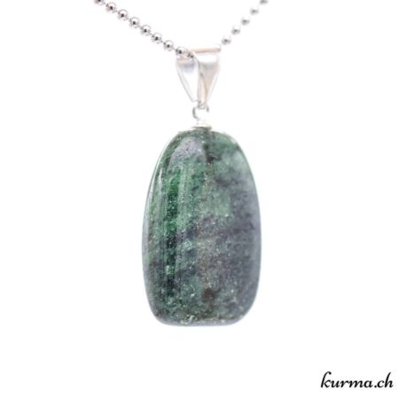 Pendentif Zoïzite avec boucle en argent - N°11756.3-2 disponible dans la boutique en ligne. Kûrma ton magasin de pierres semi-précieuses en Suisse
