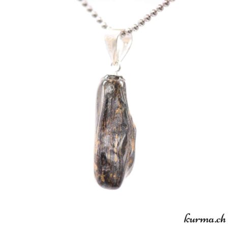 Pendentif Bronzite avec boucle en argent - N°11632.1-2 disponible dans la boutique en ligne. Kûrma ton magasin de pierres semi-précieuses en Suisse