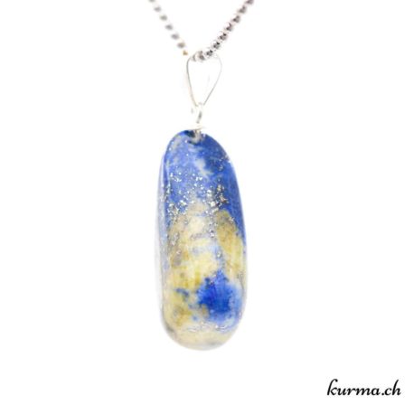 Pendentif Lapis-Lazuli avec boucle en argent - N°11682.1-2 disponible dans la boutique en ligne. Kûrma ton magasin de pierres semi-précieuses en Suisse
