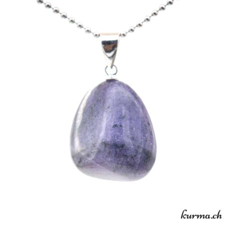 Pendentif Lépidolite Bleue-violette avec boucle en argent - N°11683.1-1 disponible dans la boutique en ligne. Kûrma ton magasin de pierres semi-précieuses en Suisse