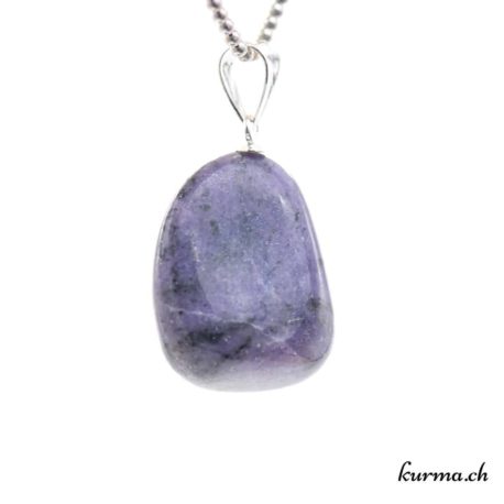 Pendentif Lépidolite Bleue-violette avec boucle en argent - N°11683.1-2 disponible dans la boutique en ligne. Kûrma ton magasin de pierres semi-précieuses en Suisse