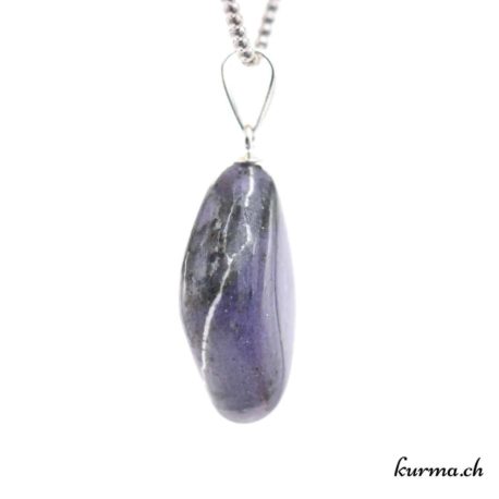 Pendentif Lépidolite Bleue-violette avec boucle en argent - N°11683.2-2 disponible dans la boutique en ligne. Kûrma ton magasin de pierres semi-précieuses en Suisse