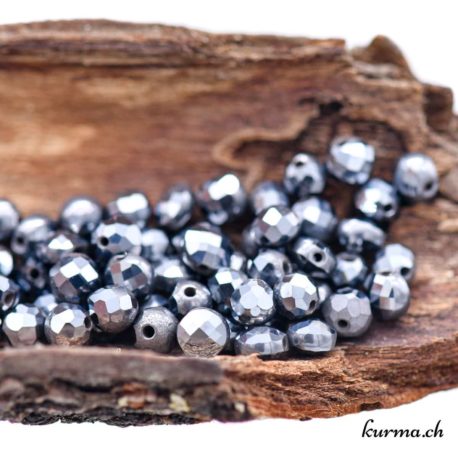 Perle Silicium (sy) 4.3mm Facette - Nº10751-3 disponible dans la boutique en ligne. Kûrma ta boutique Suisse de bijoux en perles et de création