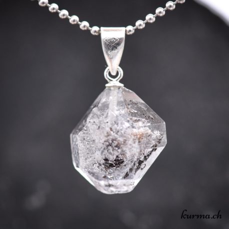 Herkimer Kristall Anhänger Schnalle in Silber