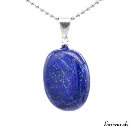 Pendentif Lapis Lazuli avec boucle en argent - N°8830.8-3 disponible dans la boutique en ligne Kûrma. Votre boutique de pierre semi-précieuse en suisse