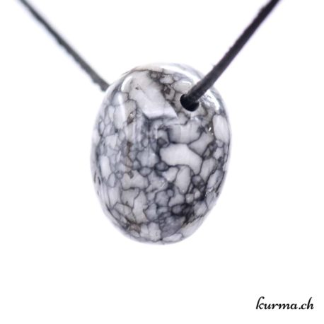 Pendentif Pinolite - Magnésite avec Graphite- N°10542.3-2 disponible dans la boutique en ligne Kûrma. Votre boutique de pierre semi-précieuse en suisse
