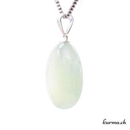 Pendentif Serpentine - Jade de Chine avec boucle en argent - N°11741.4-2 disponible dans la boutique en ligne Kûrma. Votre boutique de pierre semi-précieuse en suisse