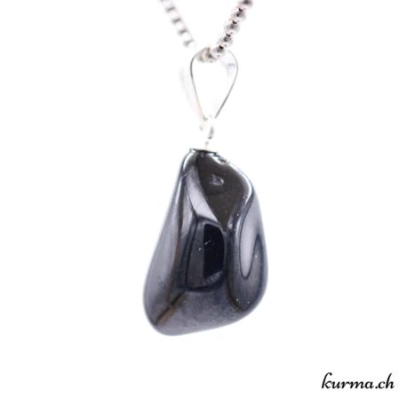 Pendentif Spinelle Noire avec boucle en argent - N°8821.10-2-2 disponible dans la boutique en ligne Kûrma. Votre boutique de pierre semi-précieuse en suisse