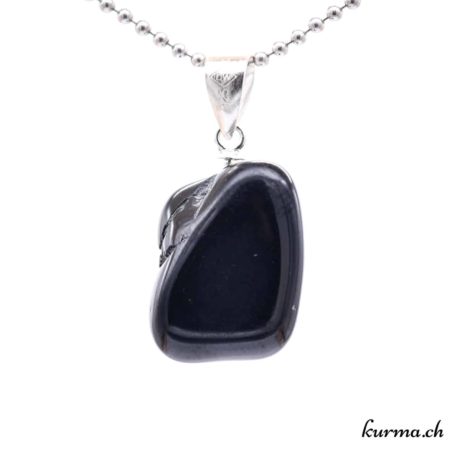 Pendentif Spinelle Noire avec boucle en argent - N°8821.11-3 disponible dans la boutique en ligne Kûrma. Votre boutique de pierre semi-précieuse en suisse