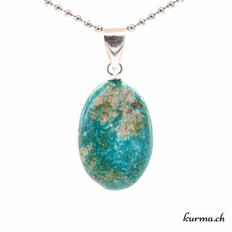 Pendentif Turquoise (stab) avec boucle en argent - N°11750.4-3 disponible dans la boutique en ligne Kûrma. Votre boutique de pierre semi-précieuse en suisse