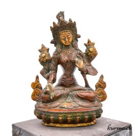 Statue de Tara blanche en bronze – 15cm – N°6376.1