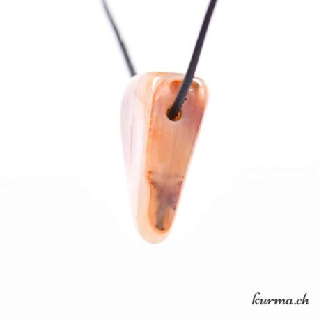 Onyx marbled pierced stone pendant