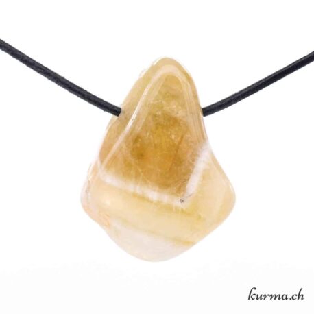 Prasiolite - Pendentif en pierre percée