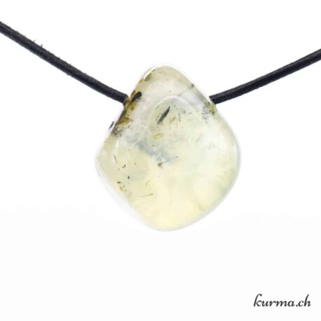 Prehnite - Pendentif en pierre percée