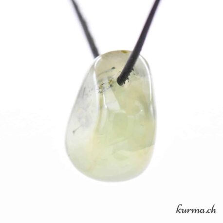 Prehnite - Pendentif en pierre percée