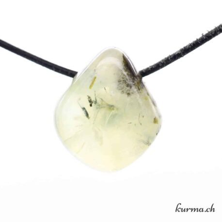 Prehnite - Pendentif en pierre percée