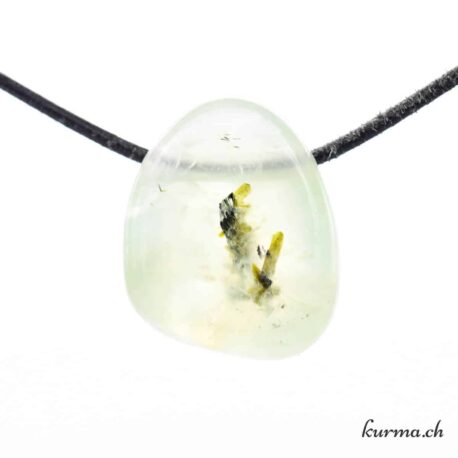 Prehnite - Collier en pierre percée