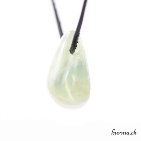 Prehnite - Collier en pierre percée