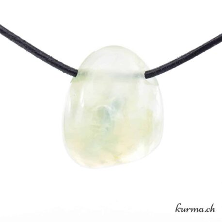 Prehnite - Collier en pierre percée