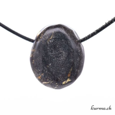 Pendentif Pyrite sur Ardoise - Nº7259.5-3 disponible dans la boutique en ligne Kûrma. Votre magasin de pierre et minéraux en suisse