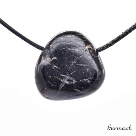 Pyrite sur Ardoise - Collier en pierre percée
