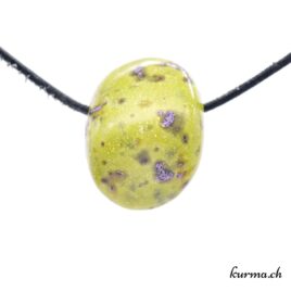 Stichtite sur Serpentine 'Atlantisite' collier en pierre