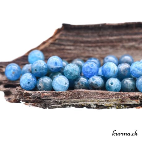 Perles Apatite bleue 7mm