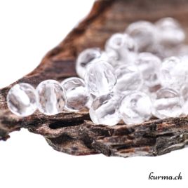 Perles Cristal de roche 6mm facettes