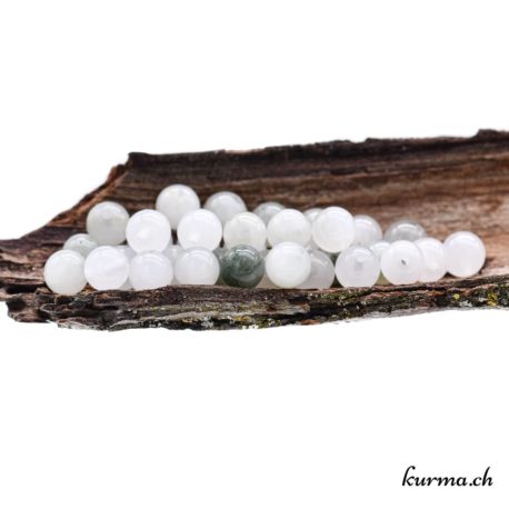 Perle Jade de Chine ''Tian San'' (Serpentin) 8-8.5mm - Nº12017-1 disponible dans la boutique en ligne Kûrma. Votre bijouterie Suisse en ligne.