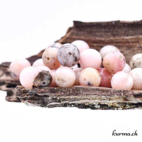 Perles Opale des Andes rose 8mm