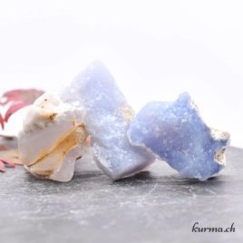Calcédoine bleue – Pierre brute de poche – Taille L – N°8387.6