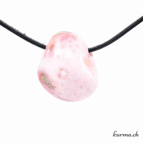Pendentif Goutte En Agate Rose Percée - Pierre Naturelle - Naturosphère - Neuf Avec étiquettes - Bijou Léger